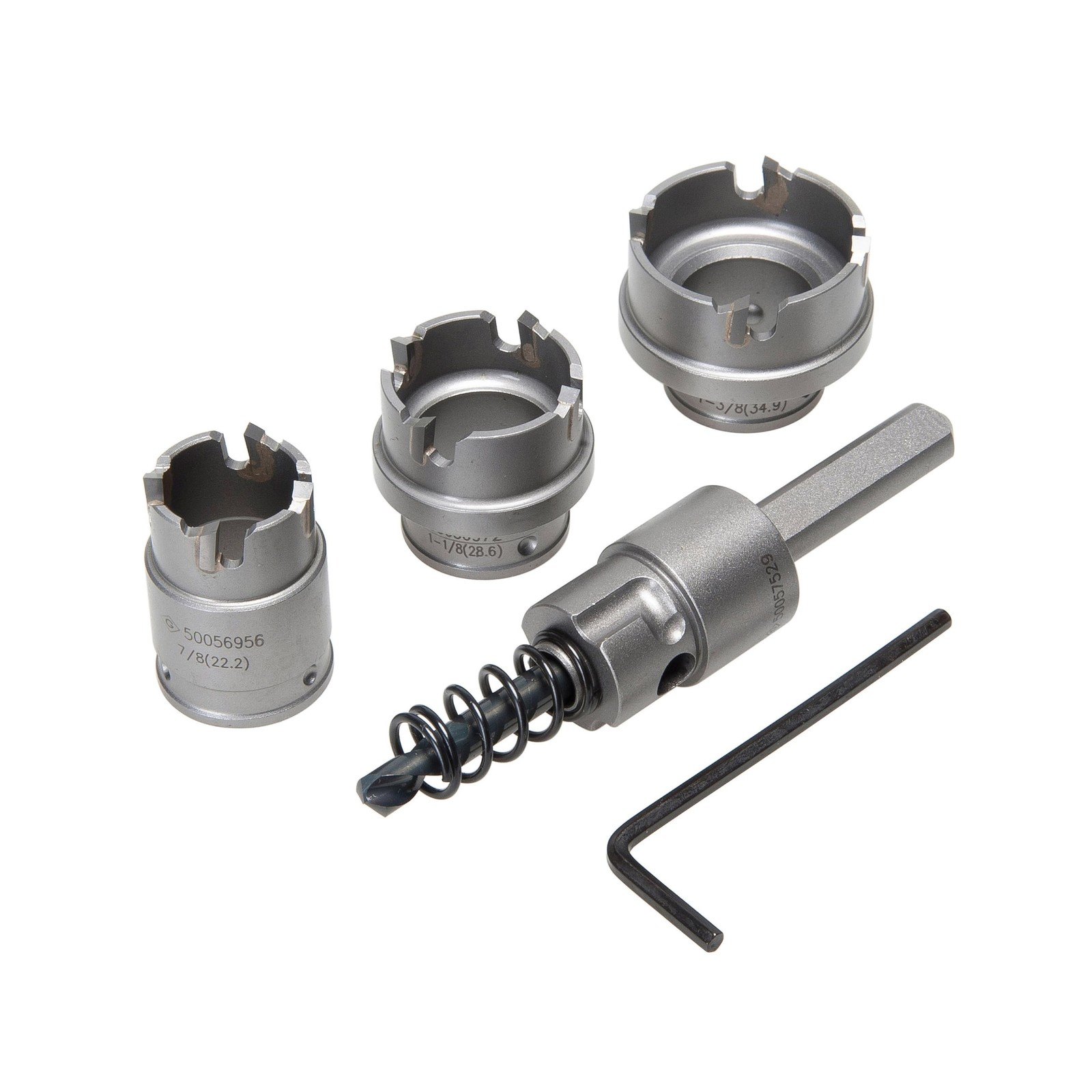 Greenlee 655 4-Piece Quick Change Carbide-Tipped Hole Cutter Set, 7/8&Prime; – 1-3/8&Prime;