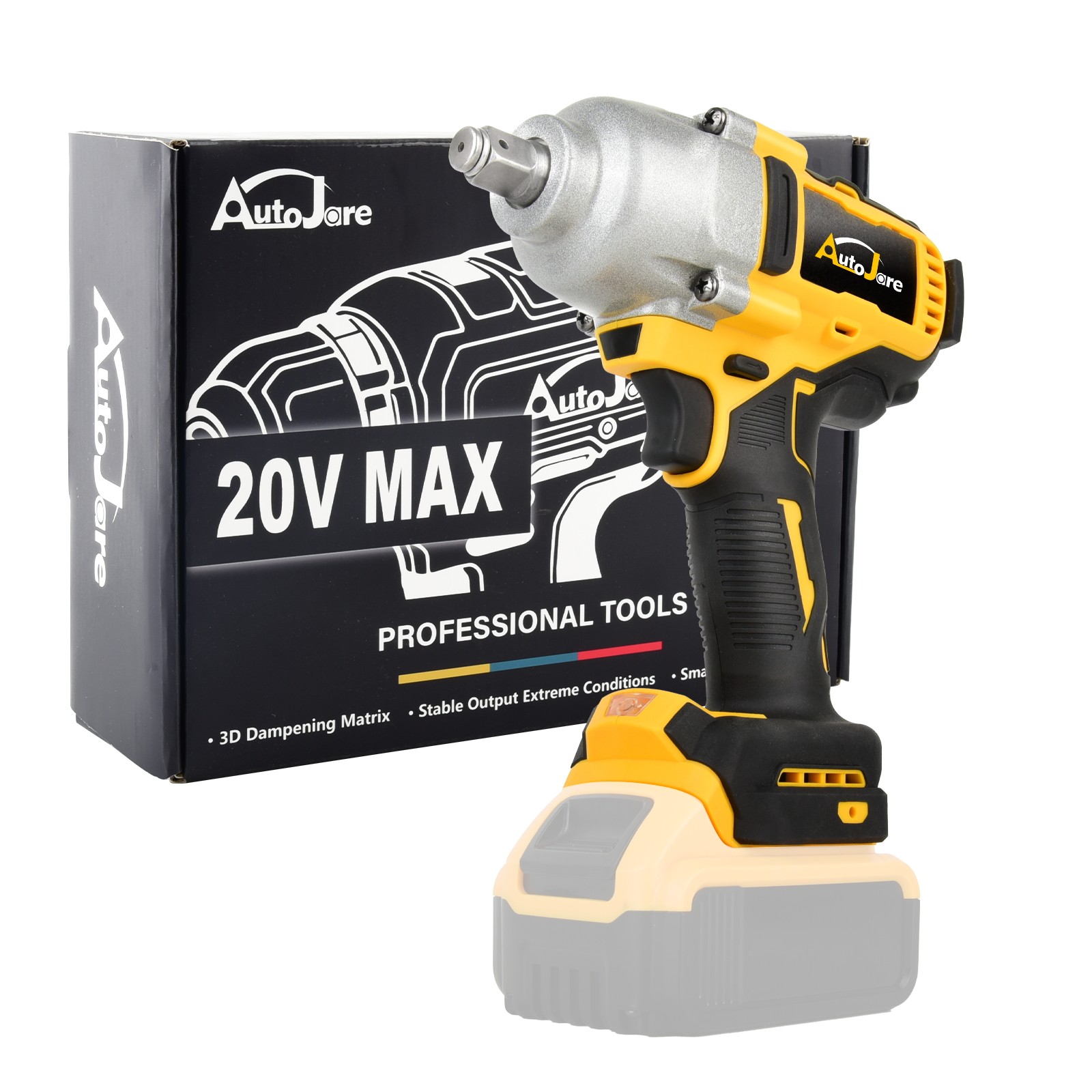 1/2&Prime; Cordless Impact Wrench 1800Nm Brushless Fit DeWalt 20V MAX Battery Tool Onl