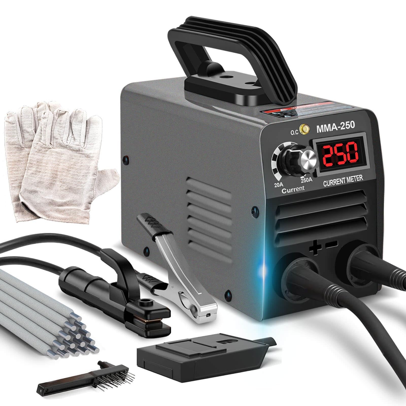 Maquina De Soldar Portatil 110V 250A Con 10 Varillas Para Principiantes