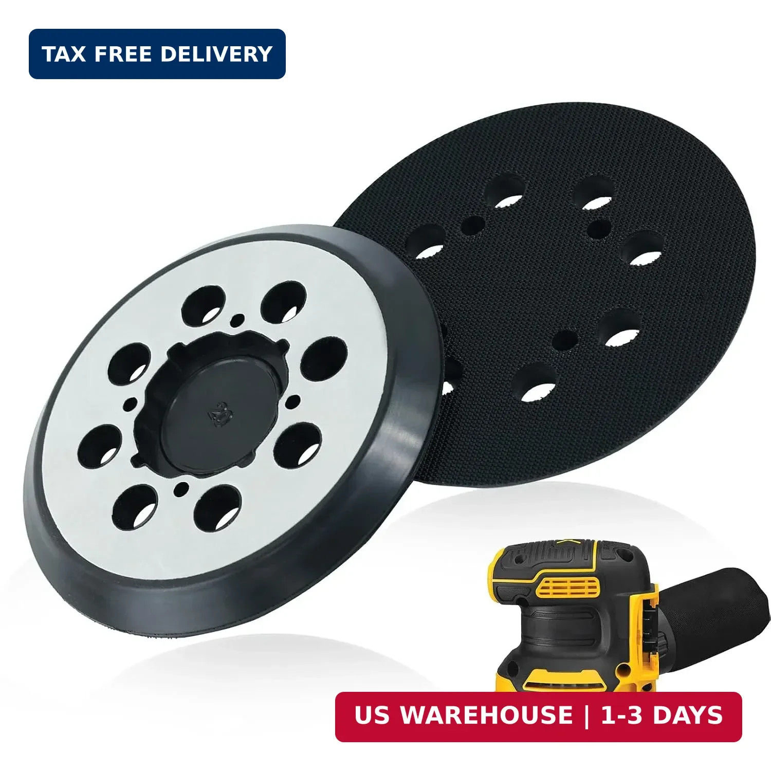 Replacement 5&Prime; Alloy Sander Pad Compatible with DeWalt DWE6423 | 2-Pack 5-inch 8