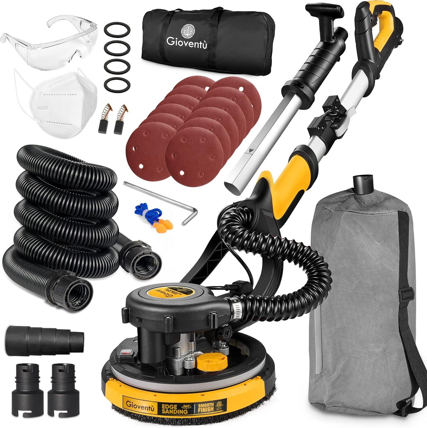 Drywall Sander 900W Commercial Electric Adjustable Variable Speed Sanding Pad