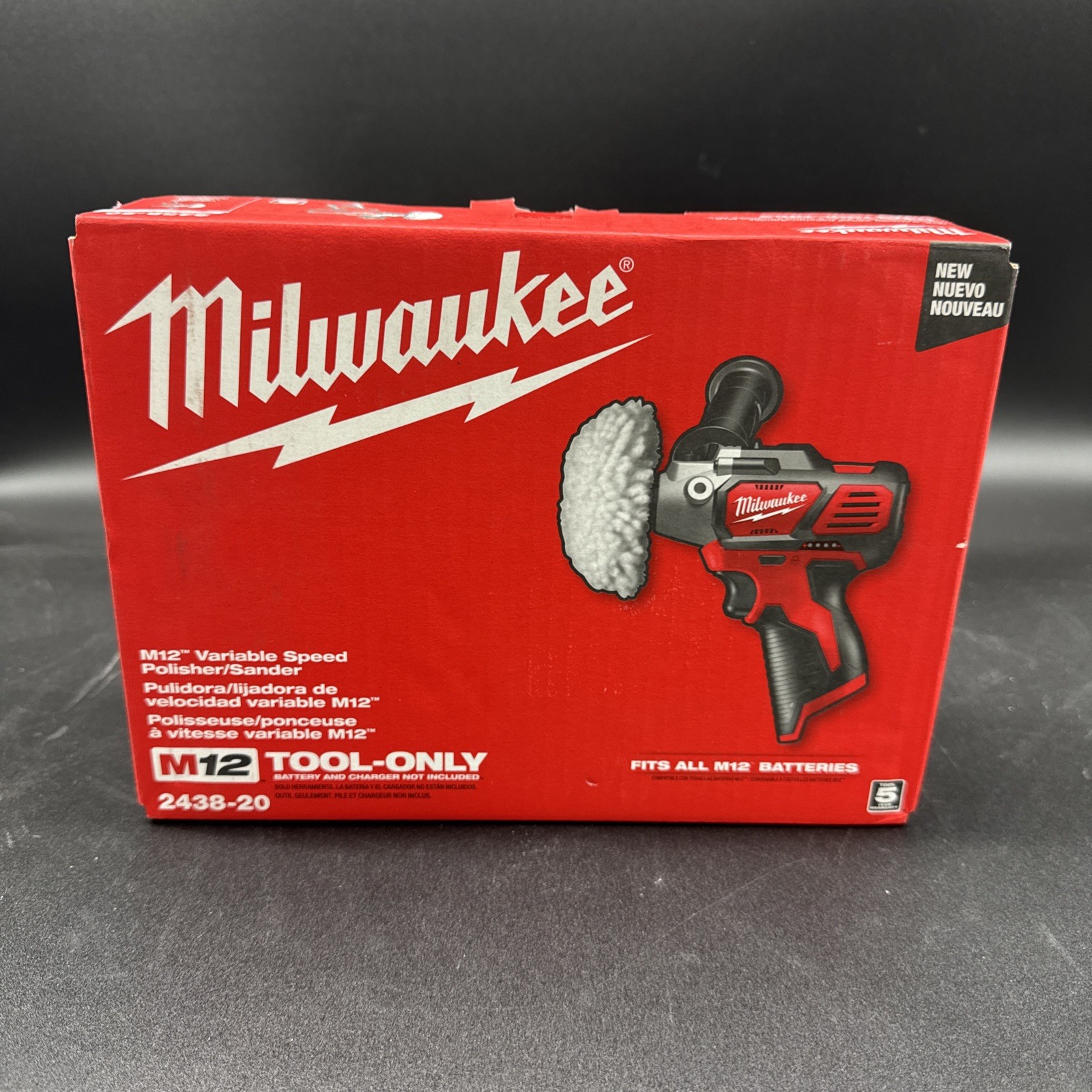 Milwaukee M12 12V Li-Ion Cordless Variable Speed Polisher/Sander (2438-20)