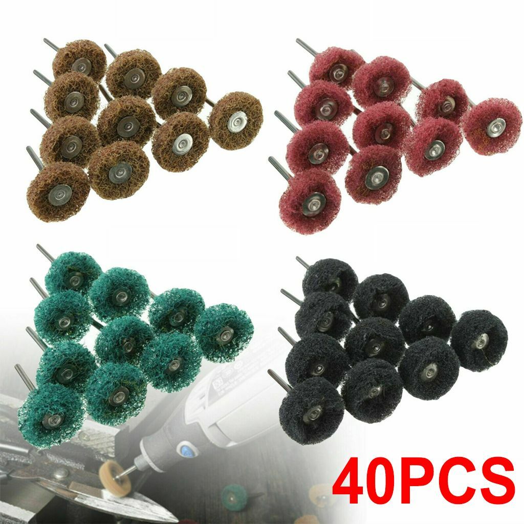 40X Abrasive 25mm Wheel Buffing Polishing Grinding Wheels Dremel Rotary Bit Tool