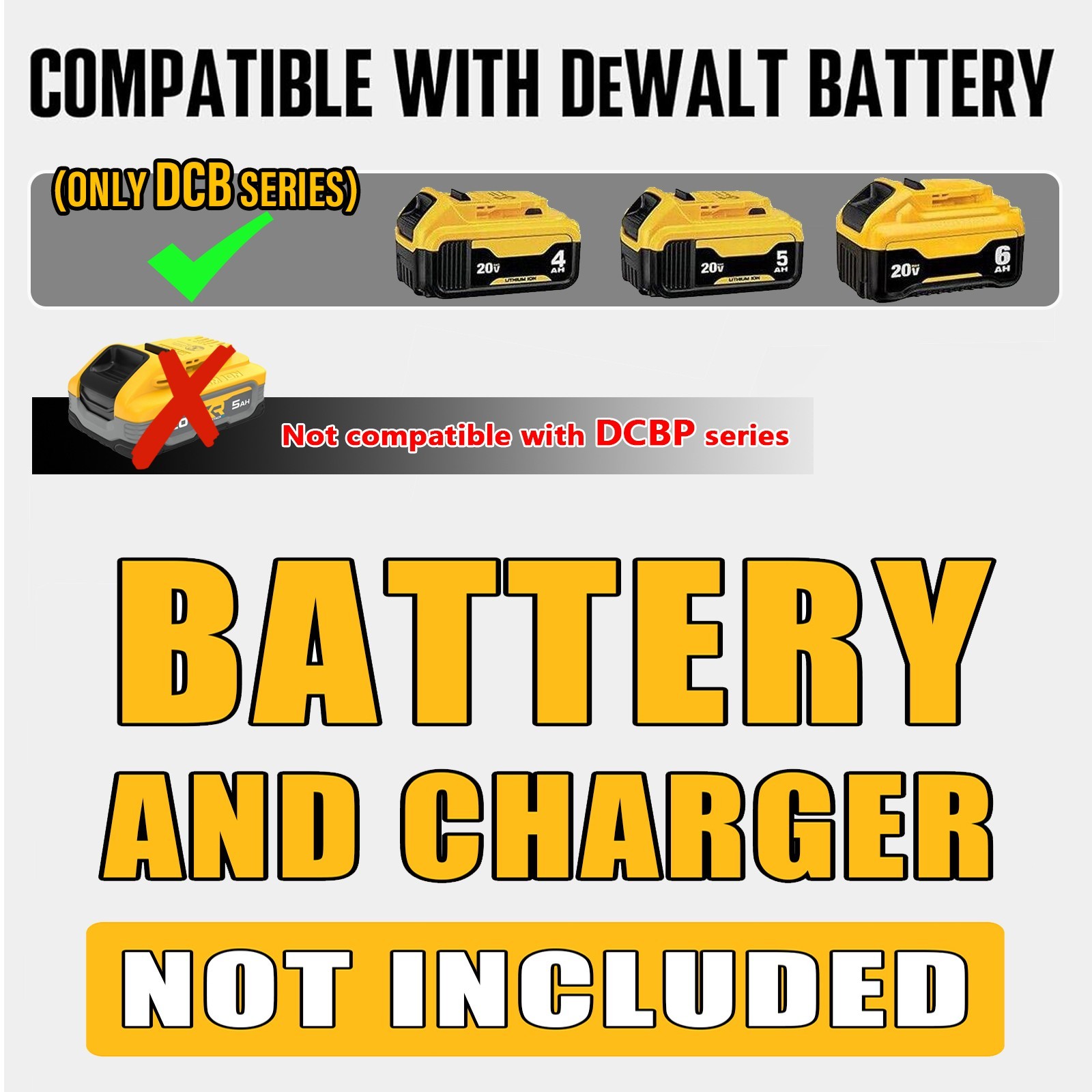 For Dewalt 20V Battery 1/2&Prime; Cordless Impact Wrench/Driver Brushless Bare Tool
