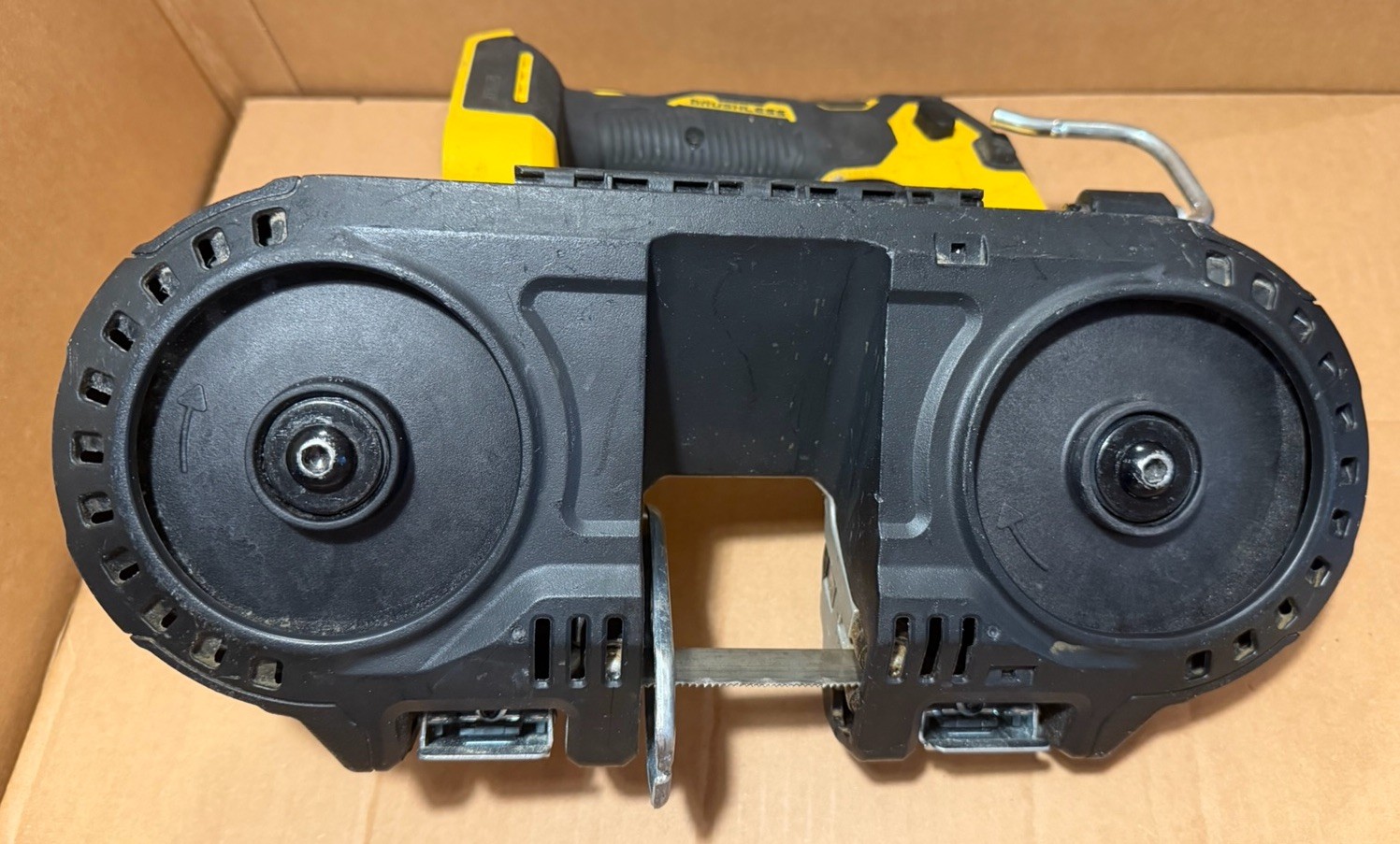 DEWALT DCS377 20V MAX ATOMIC Brushless Band Saw with 5Ah Battery DCB112 Charger.