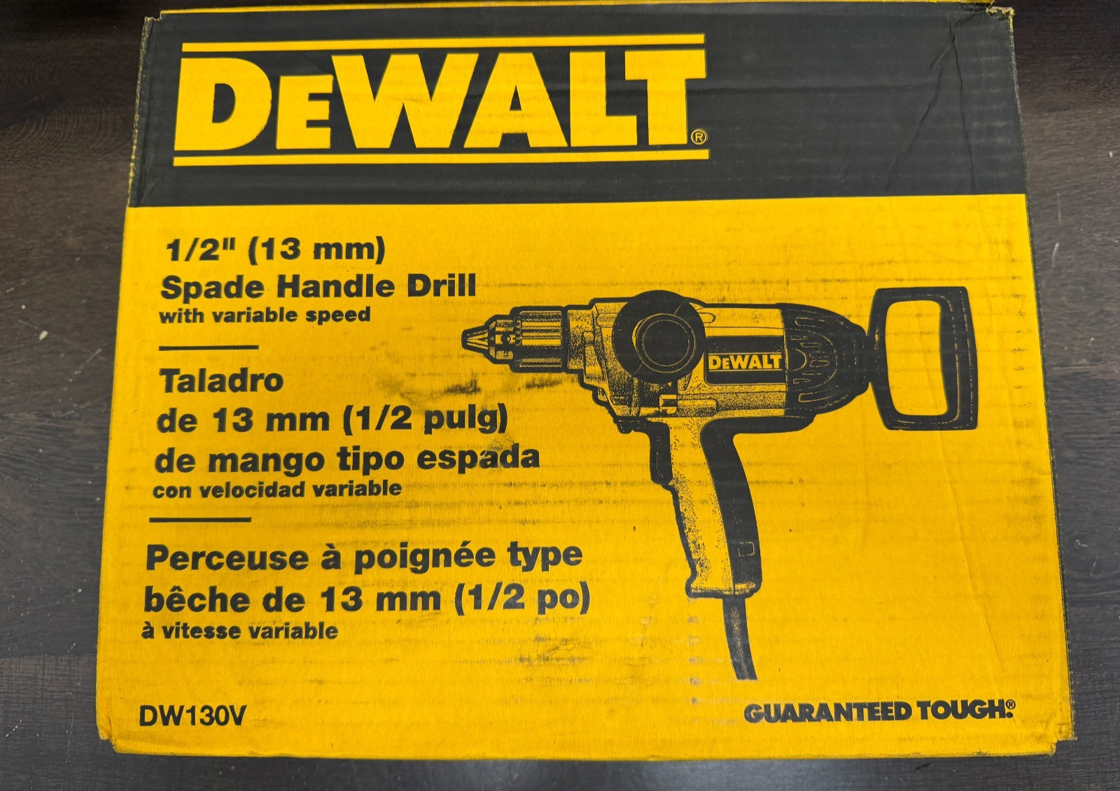 DEWALT DW130V 9 Amp 1/2&Prime; Spade Handle Drill Concrete Mud Mixer NEW