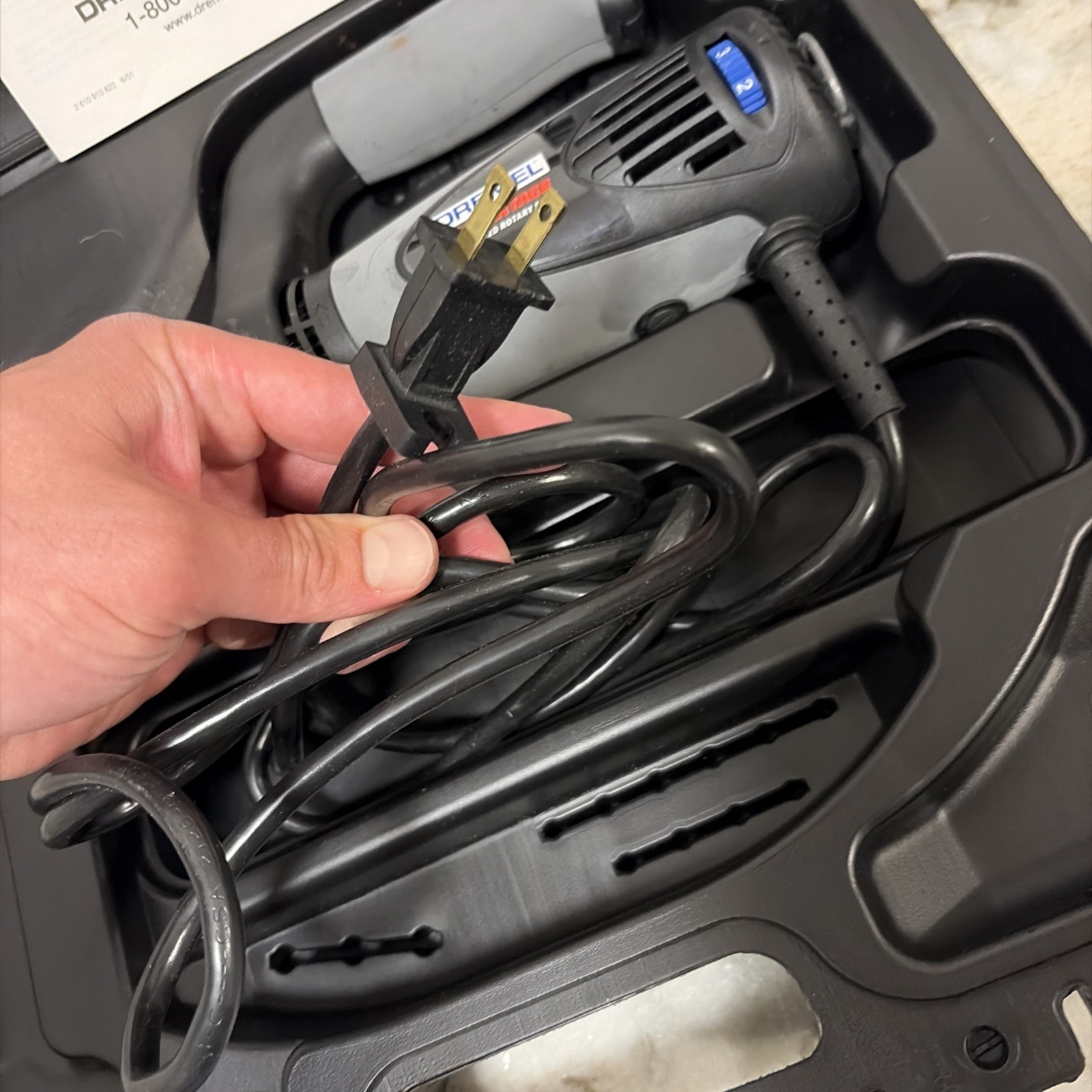 Dremel Advantage 9000 High Speed Rotary Saw Hard Case Manual Bit Wrench WORKS
