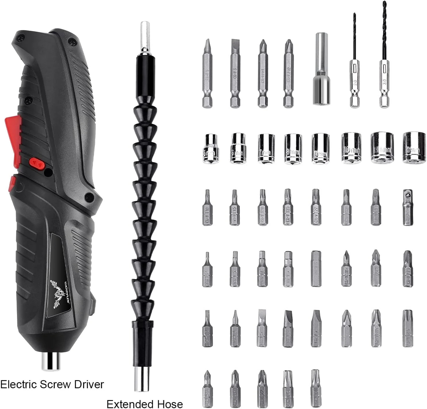 Cordless Electric Screwdriver Set, 3.6V,47 in 1 Rechargeable | 3.5N·m Max Torque