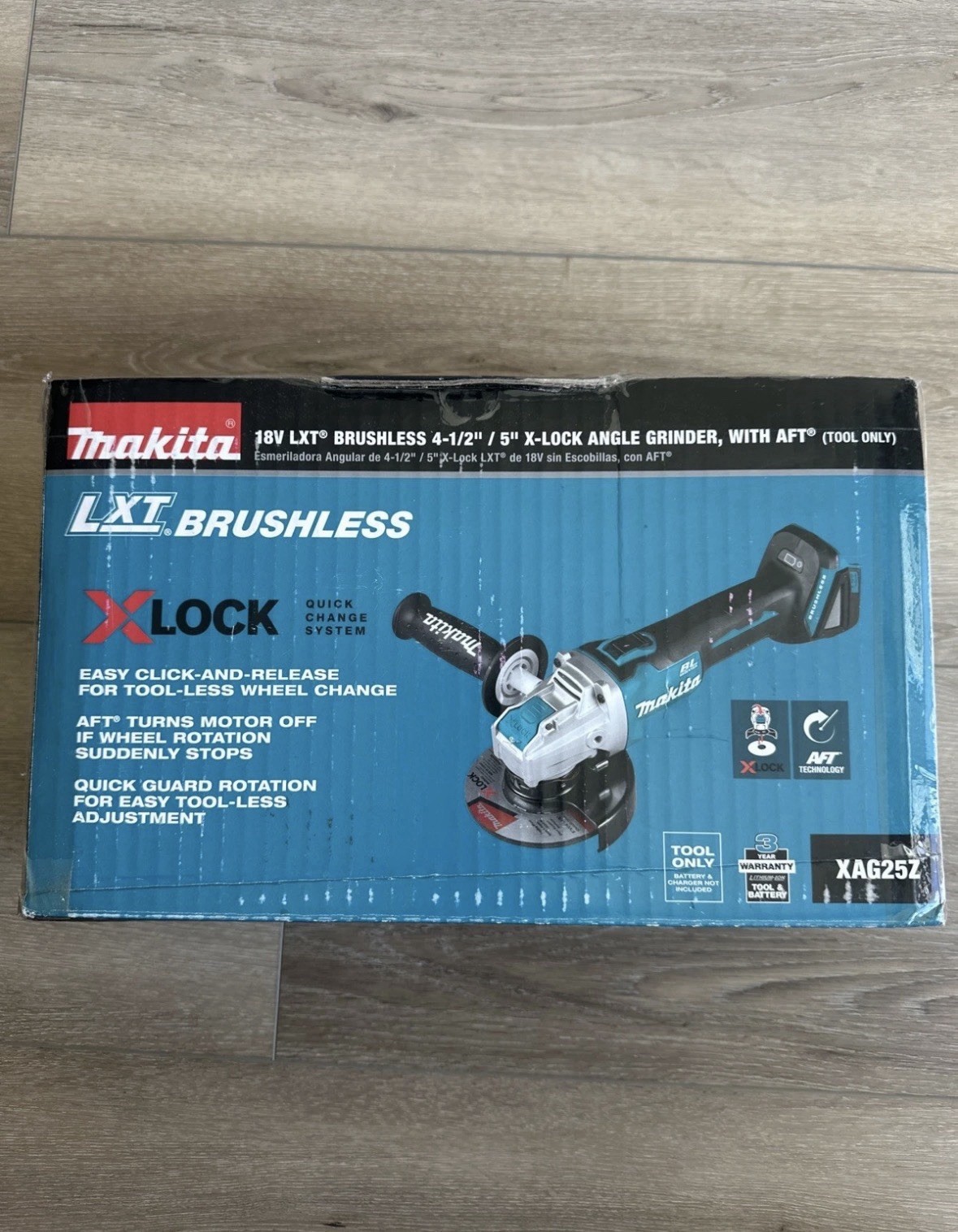 NEW IN BOX Makita XAG25Z 18V Cordless Brushless X-Lock 4.5 – 5&Prime; Grinder 18 Volt