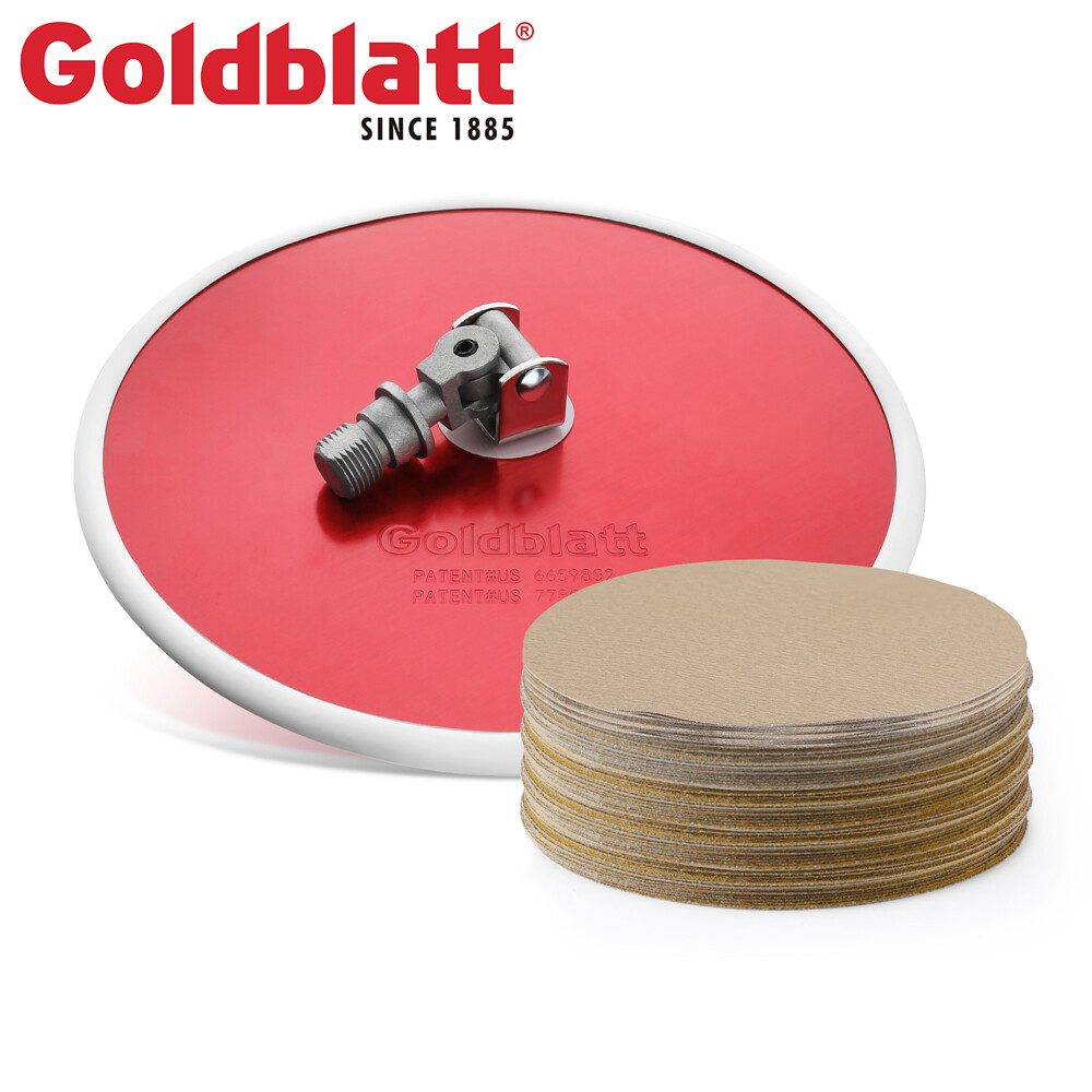 Goldblatt 9&Prime; Drywall Sander Hook Loop 30pc Sanding Discs 80 x 100/180 Mixed Grit