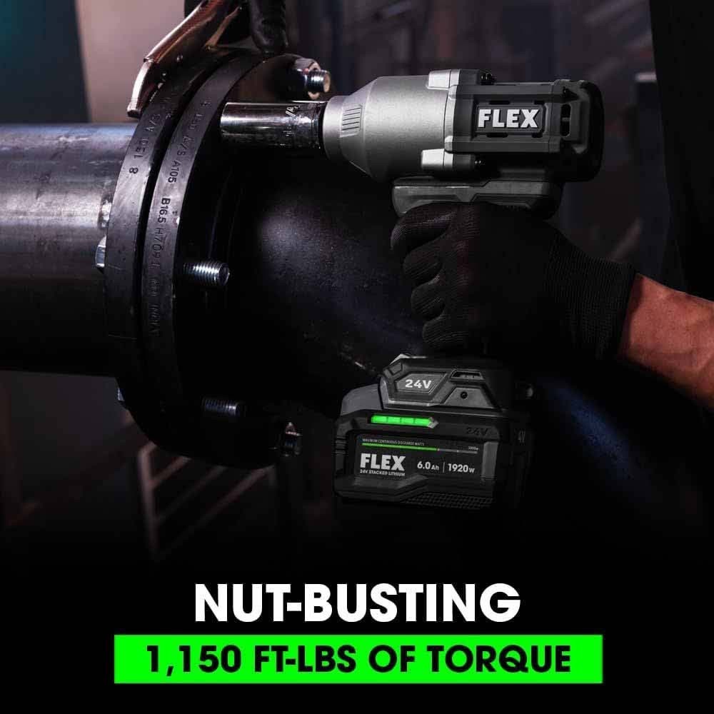 Flex FX1471-Z 24V 1/2&Prime; High Torque Stacked-Lithium Impact Wrench (Bare Tool)