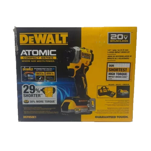 New DeWalt DCF850E1 20V MAX 1/4&Prime; Impact Driver Kit