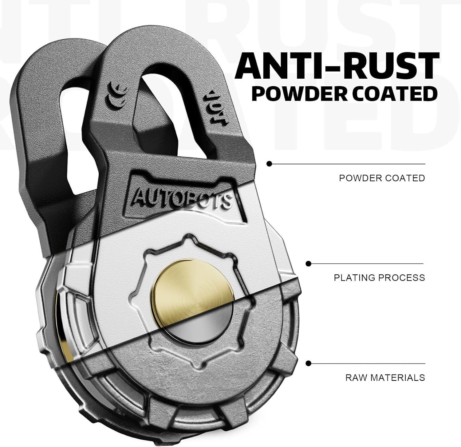 AUTOBOTS Snatch Block (22046LBS Work Load Limit) for Winch Recovery,Heavy Duty F