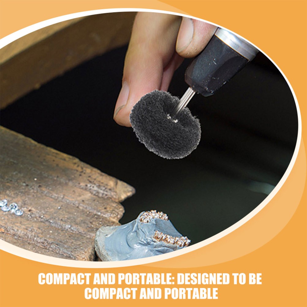 24 Pcs Abrasive Nylon Buffing Wheels 3 mm Shaft Polishing Pads for Rotary Tools