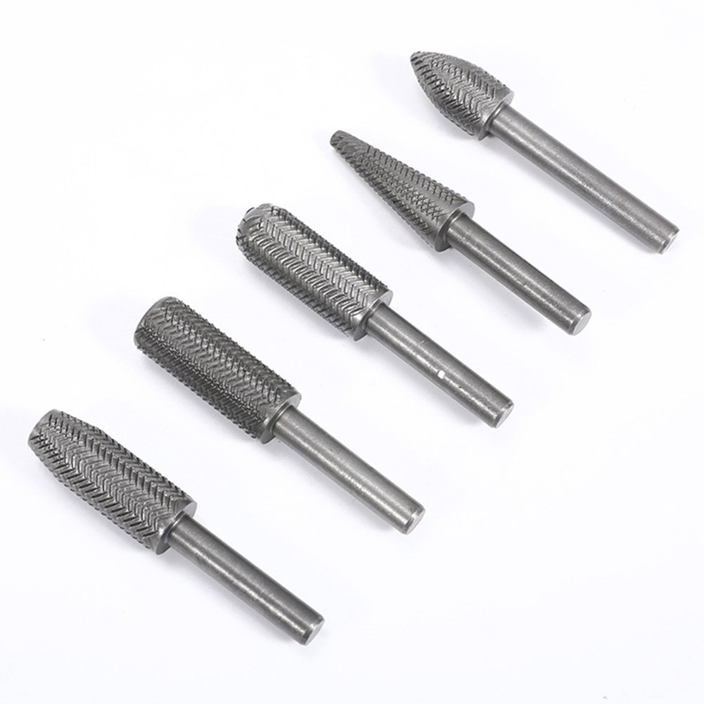 5PCS Metal Cutter Drill Bits Rotary Bits Rasp For Use In Milling Filing&shaping