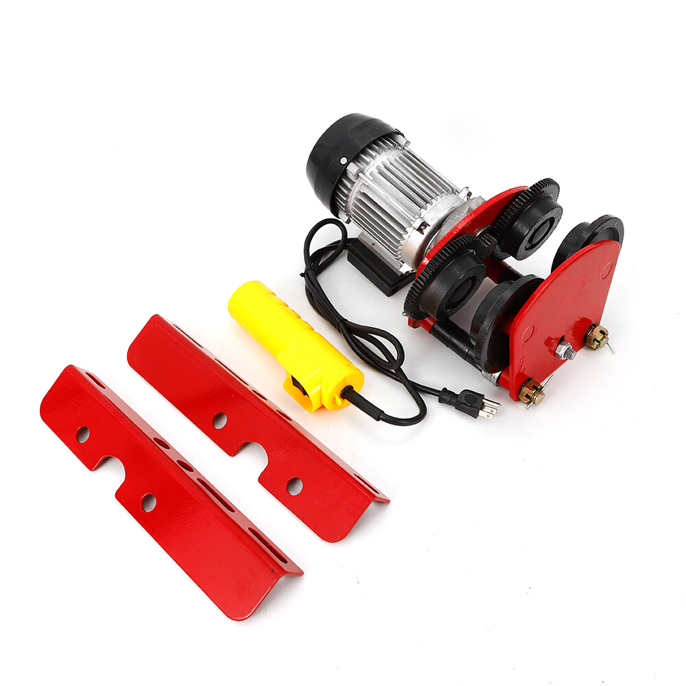 500W Electric Overhead Motor Winch Hoist 2200lbs Lift Garage Crane 1400r/Min