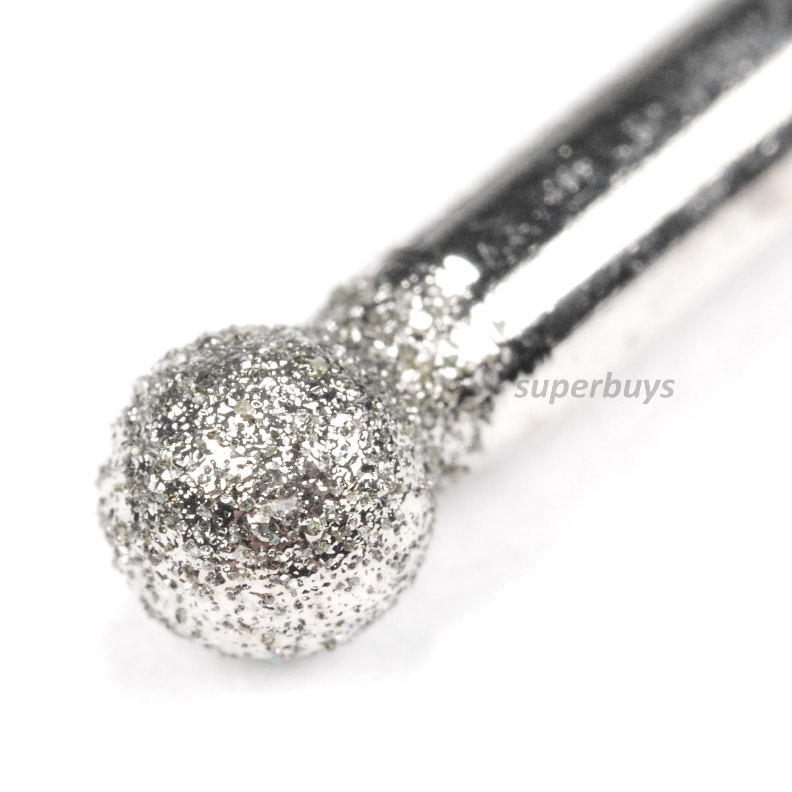 30x 4mm Ball Shape Diamond Mount Abrasive Grinding Tip 3mm Shank Drill Bit Tool