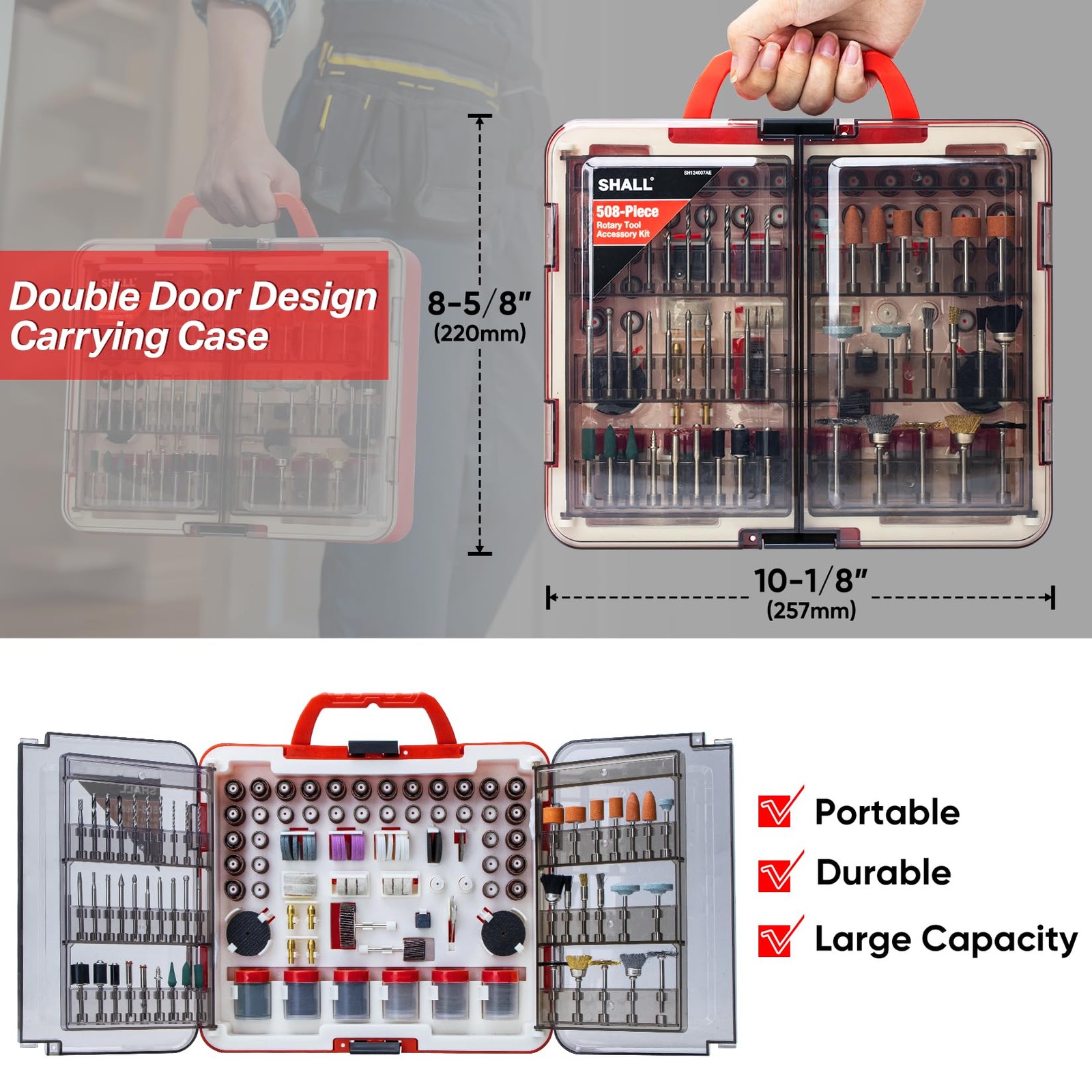 508Piece Rotary Tool Accessories Kit, Universal Rotary Tool Bits for Sanding,…