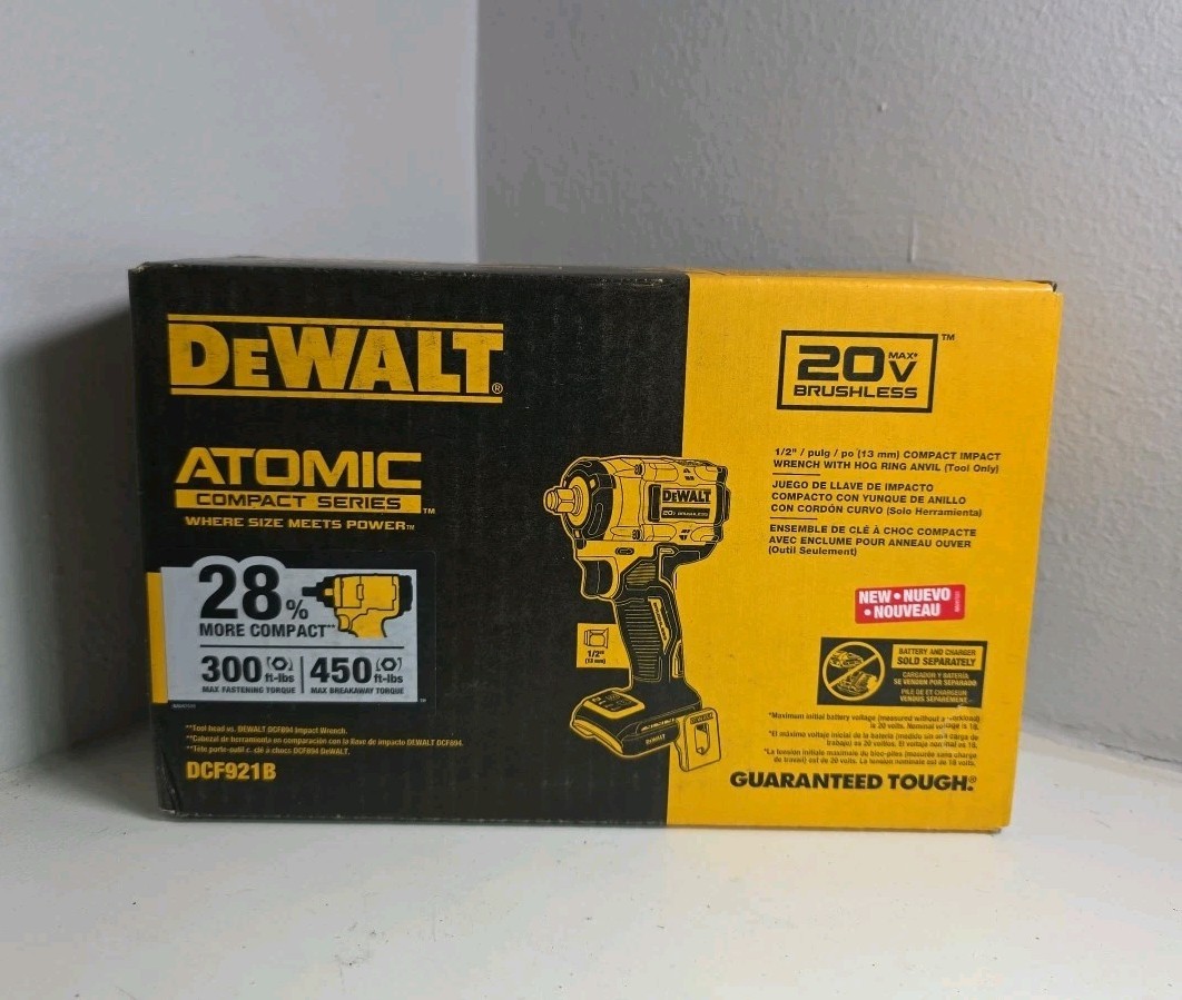 Dewalt DCF921B 20V 1/2&Prime; Impact Wrench Cordless Brushless 20 Volt Atomic Hog Ring