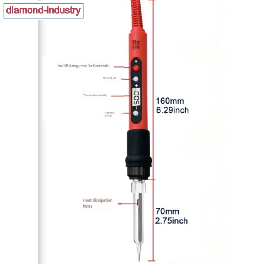 80W internal heating type digital adjustable temperature welding pen tool