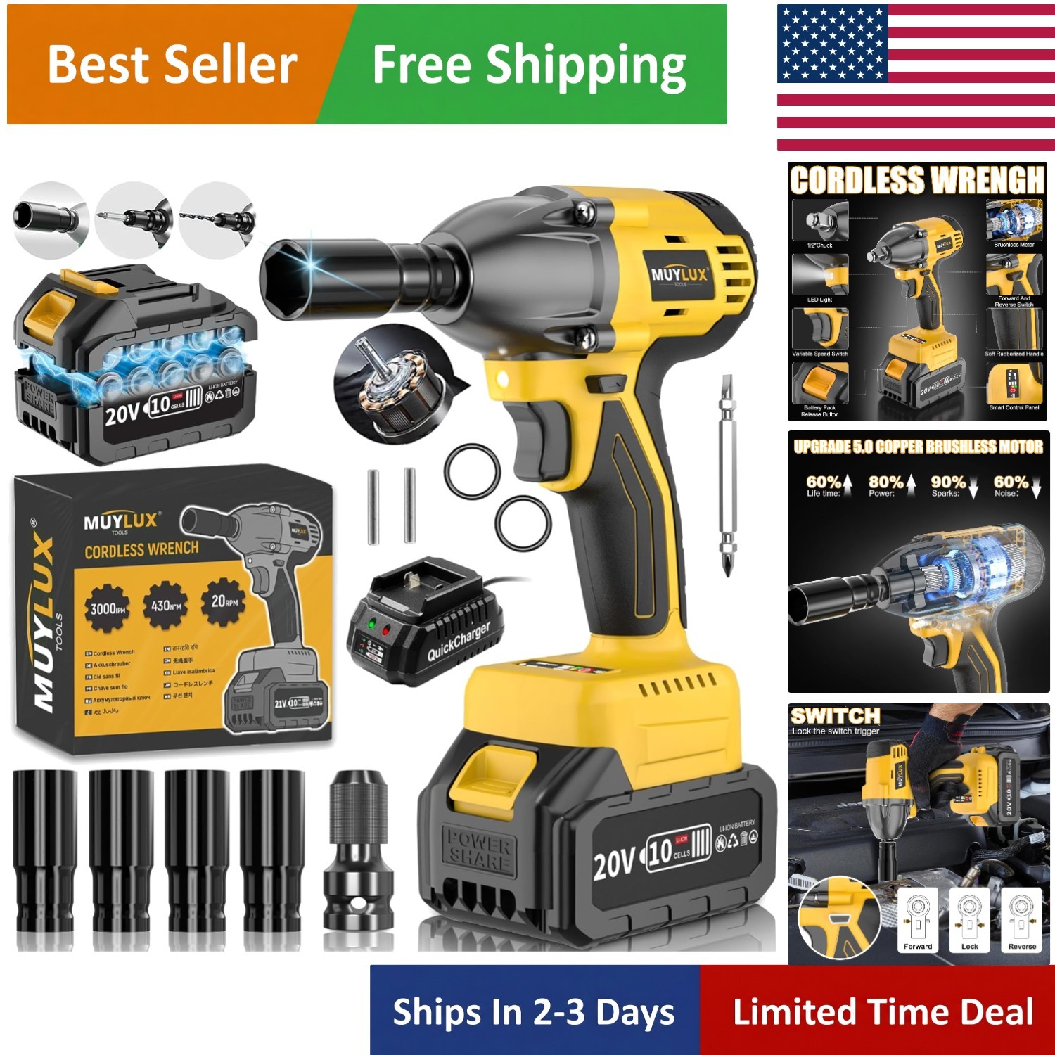 Durable 12 » Cordless Impact Driver, 430Nm Torque – Perfect for Tire Removal