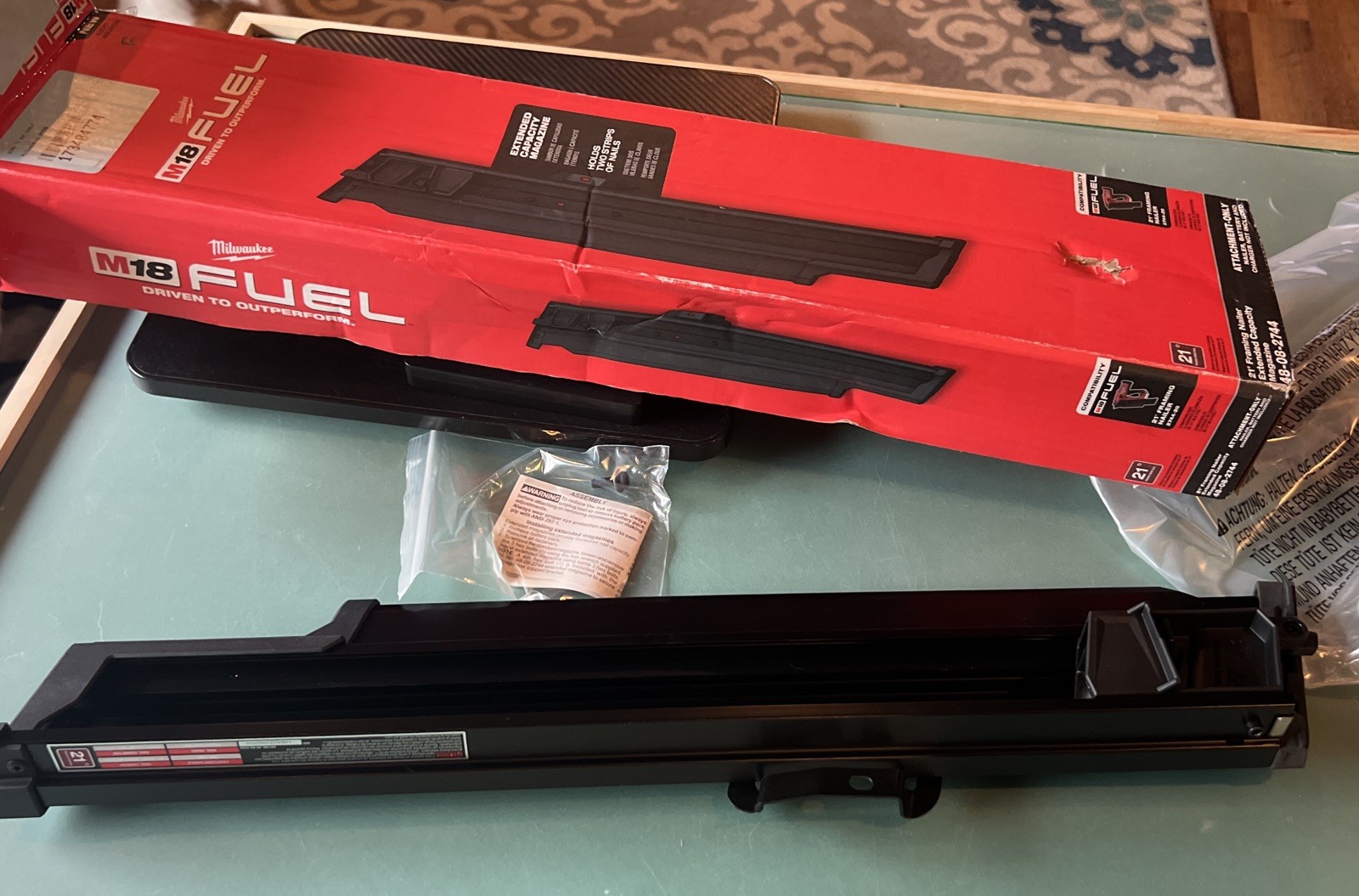 Milwaukee M18 Fuel 21 Degree Framing Nailer Extended Capacity Magazine
