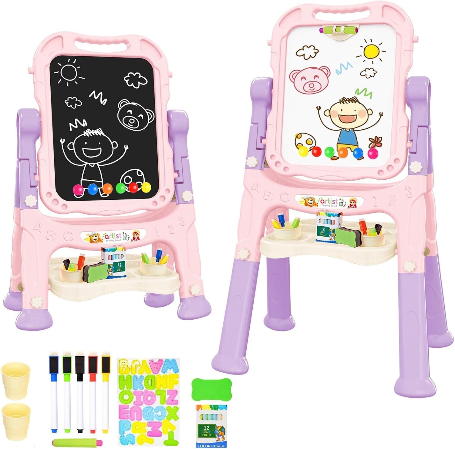 Caballete Amagoing para Niños, Caballete de Arte Ajustable para Niños Pequeños,