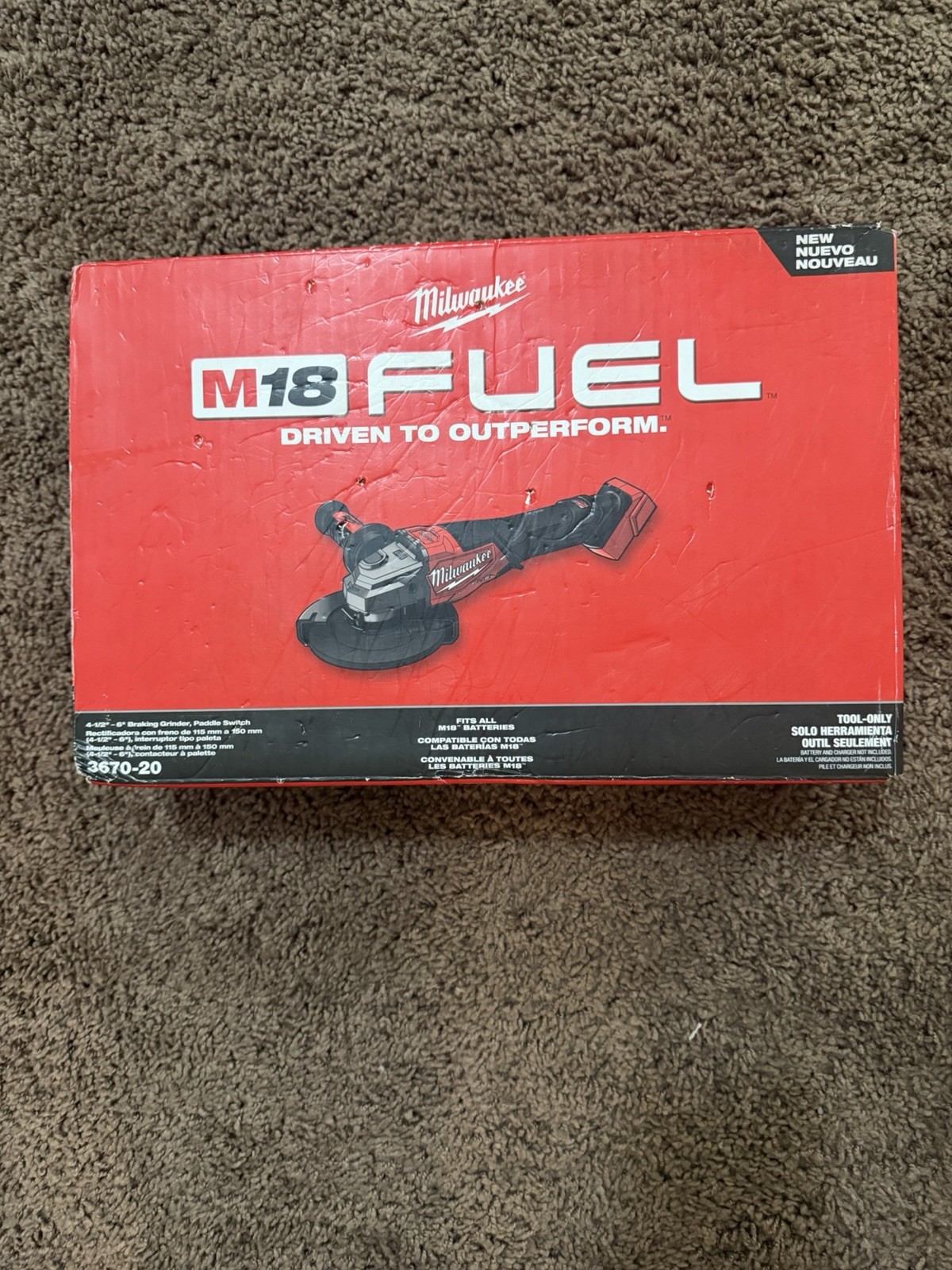 Milwaukee M18 FUEL 3670-20 Angle Grinder 18V 4.5&Prime; Battery Powered Rotary