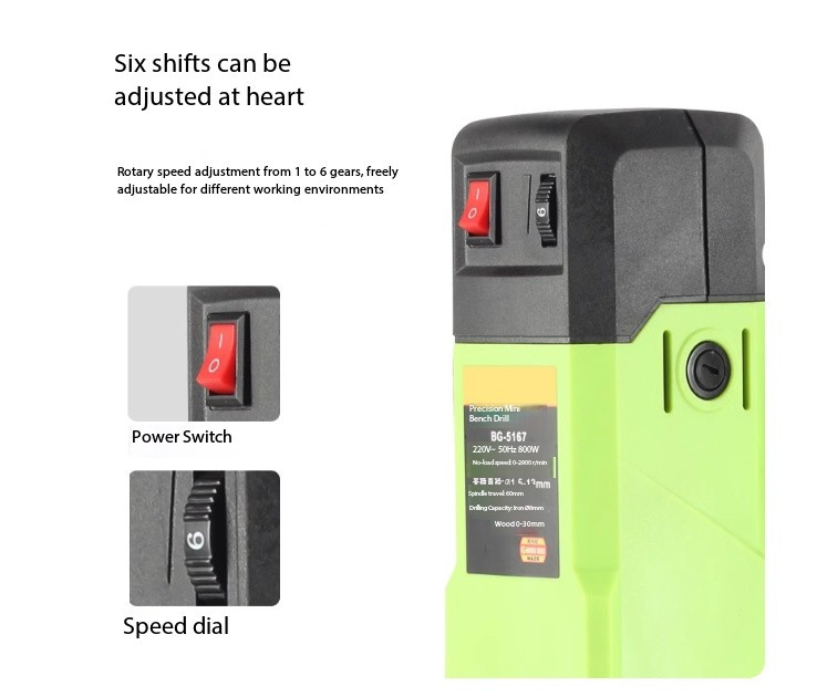 Bench Drill: Compact Household 220V High-Power Industrial-Grade Multi-Functional