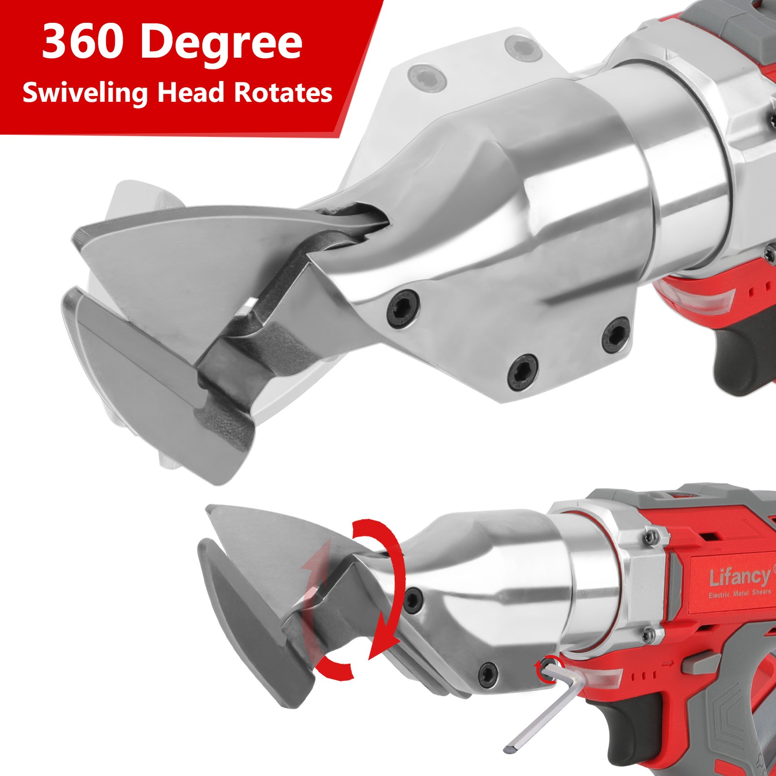 16 gauge 3 Ah Heavy Duty Swivel Head Metal Shears Metal Cutter Flashing Roofing