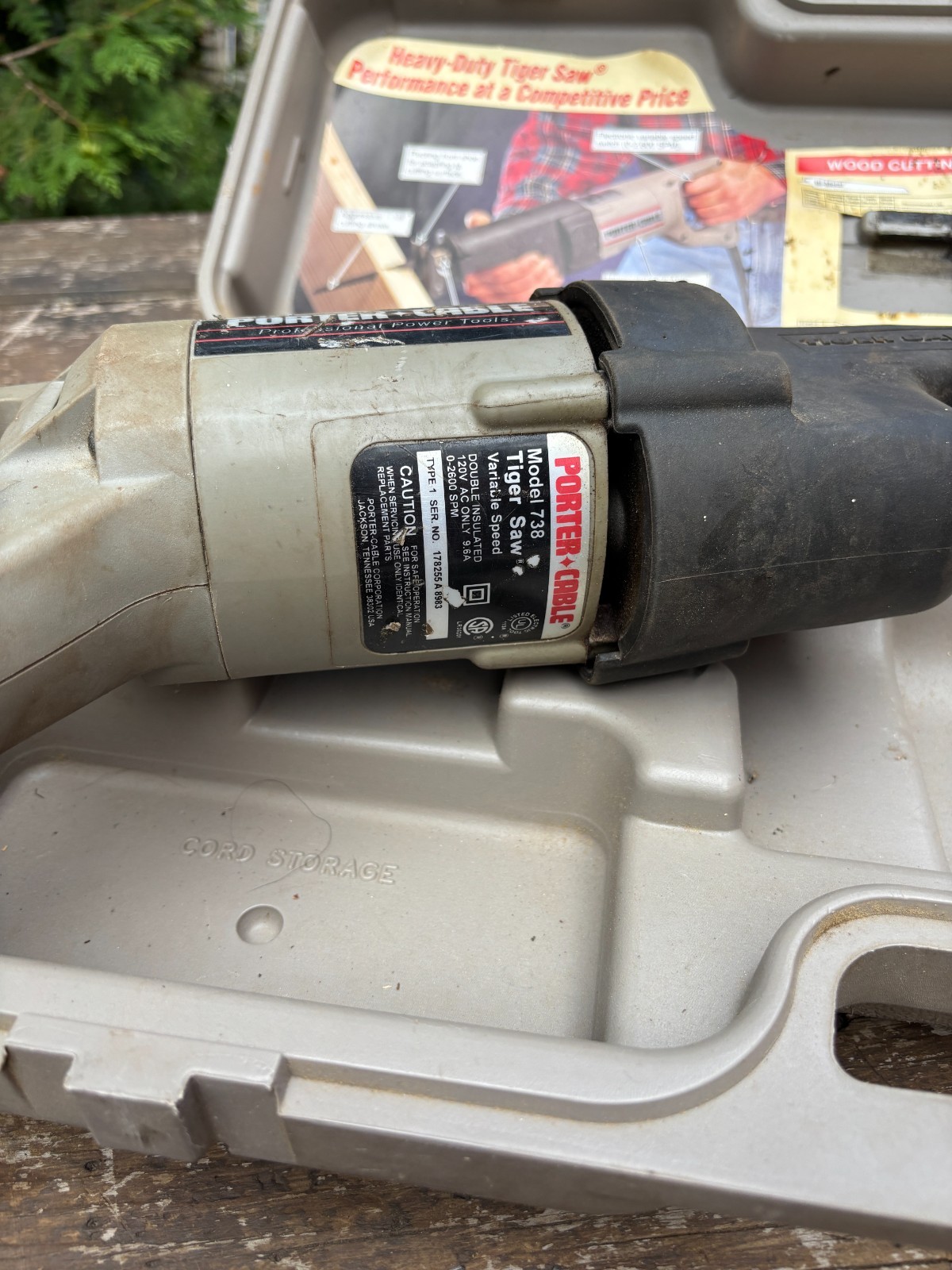 Porter Cable 738 Tiger Saw Variable Speed Reciprocating Saw Sawz all w/Case