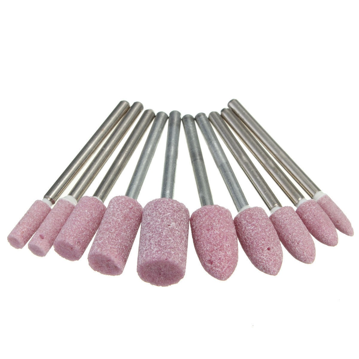 10Pack 1/8&Prime; Abrasive Mounted Grinding Stone Rotary Tool Set Wheel Head Dremel