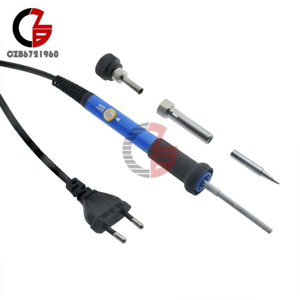 EU Plug 220V 60W Adjustable Temperature Welding Heat Pencil Soldering Iron Tool