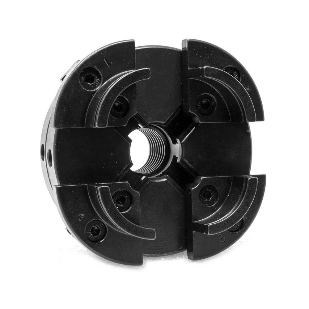 4 in. 4-Jaw Self-Centering Lathe Chuck Set with 1 in. x 8TPI Thread