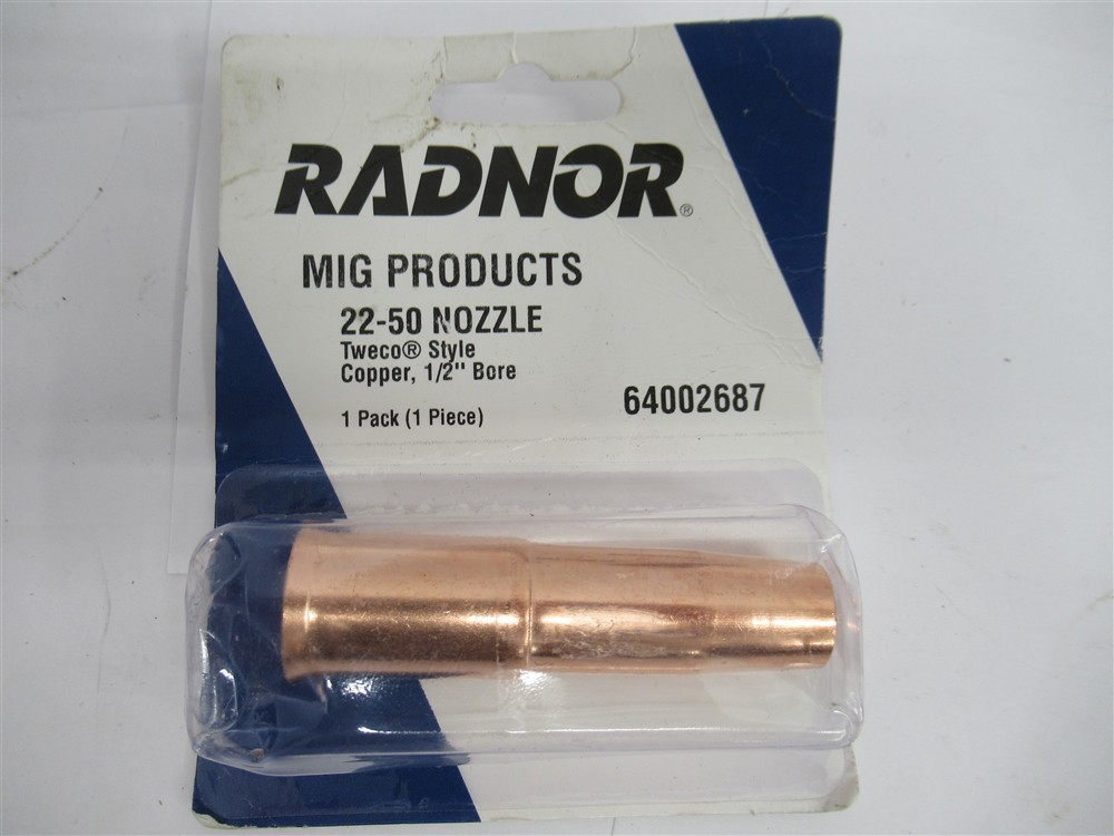 Radnor 64002687, Model 22-50 Nozzle Tweco Style 1/2&Prime; Bore