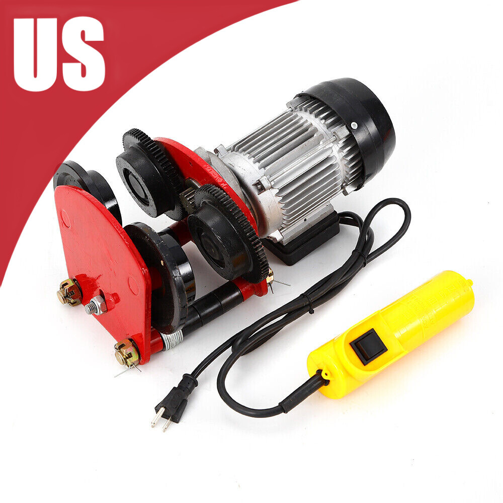 2200lb Electric Overhead Motor 500W Winch Hoist Lift Garage Crane 110V