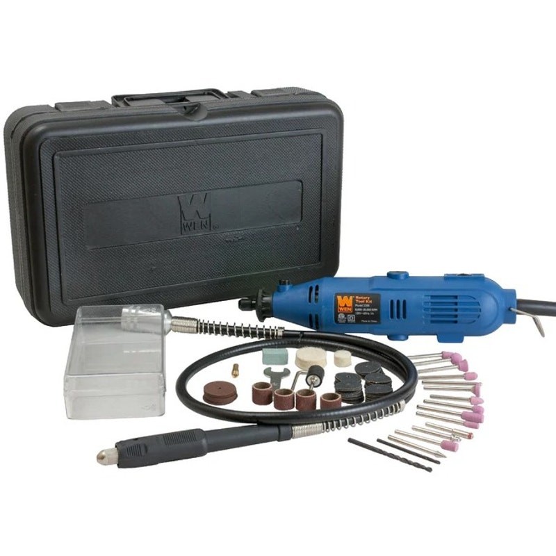 NEW WEN 2305 Rotary Tool Kit w/ Flex Shaft Variable Speed Case Accessories