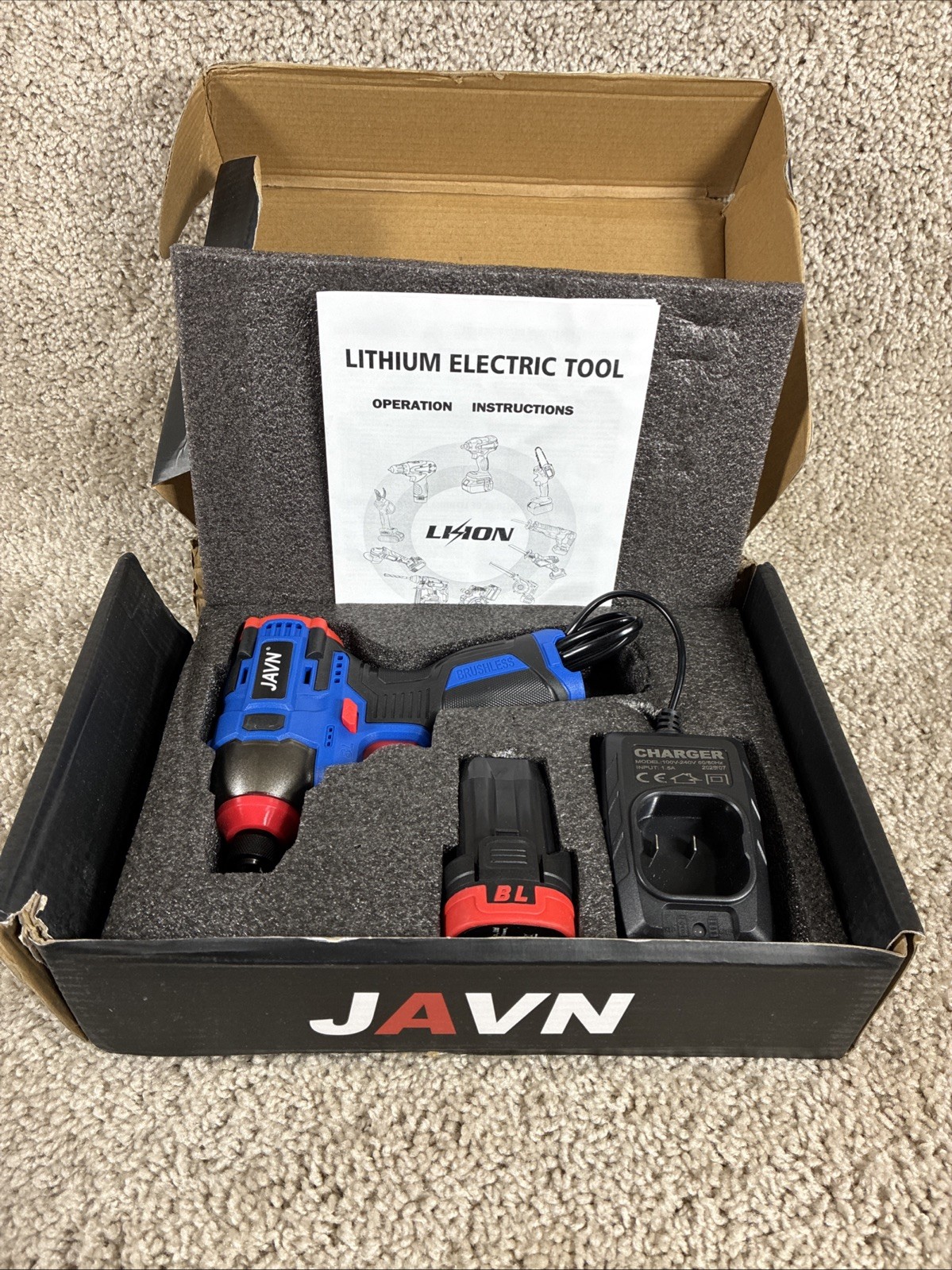 JAVN 16volt Electric Drill Screwdriver JV-Q16 Brushless Driver Mechanic 2.0AH