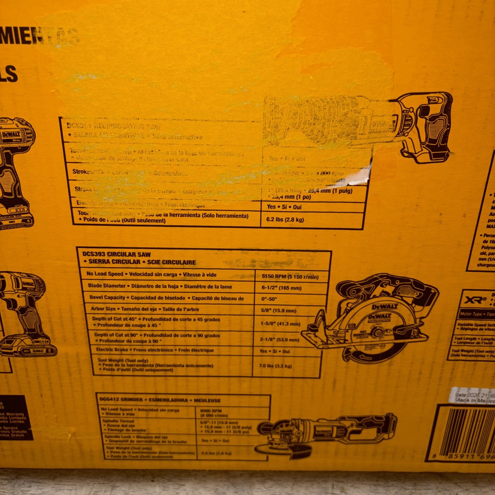 20V MAX Cordless 6 Tool Combo Kit 1 20V 4.0Ah Battery, 1 20V 2.0Ah Battery, Char