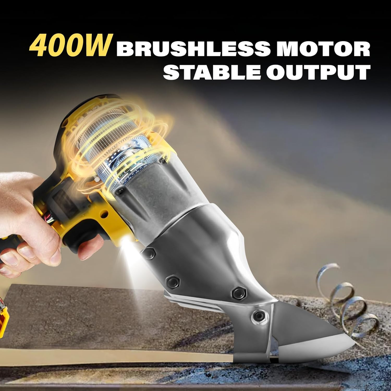 Cordless Sheet Metal Shear, Brushless Electric Metal Shears for Dewalt 20V