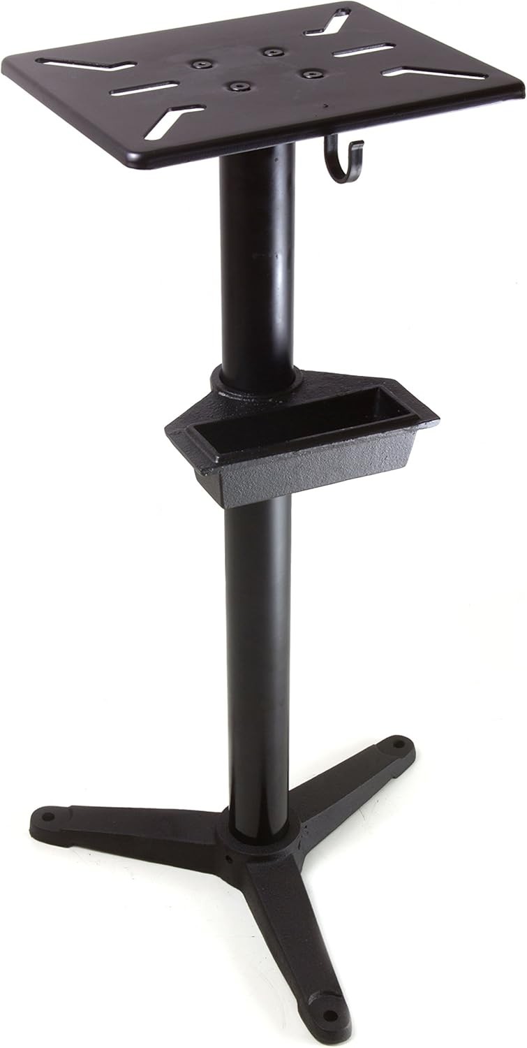 Cast Iron Bench Grinder Pedestal Stand with Water Pot Heavy-duty Home Tools