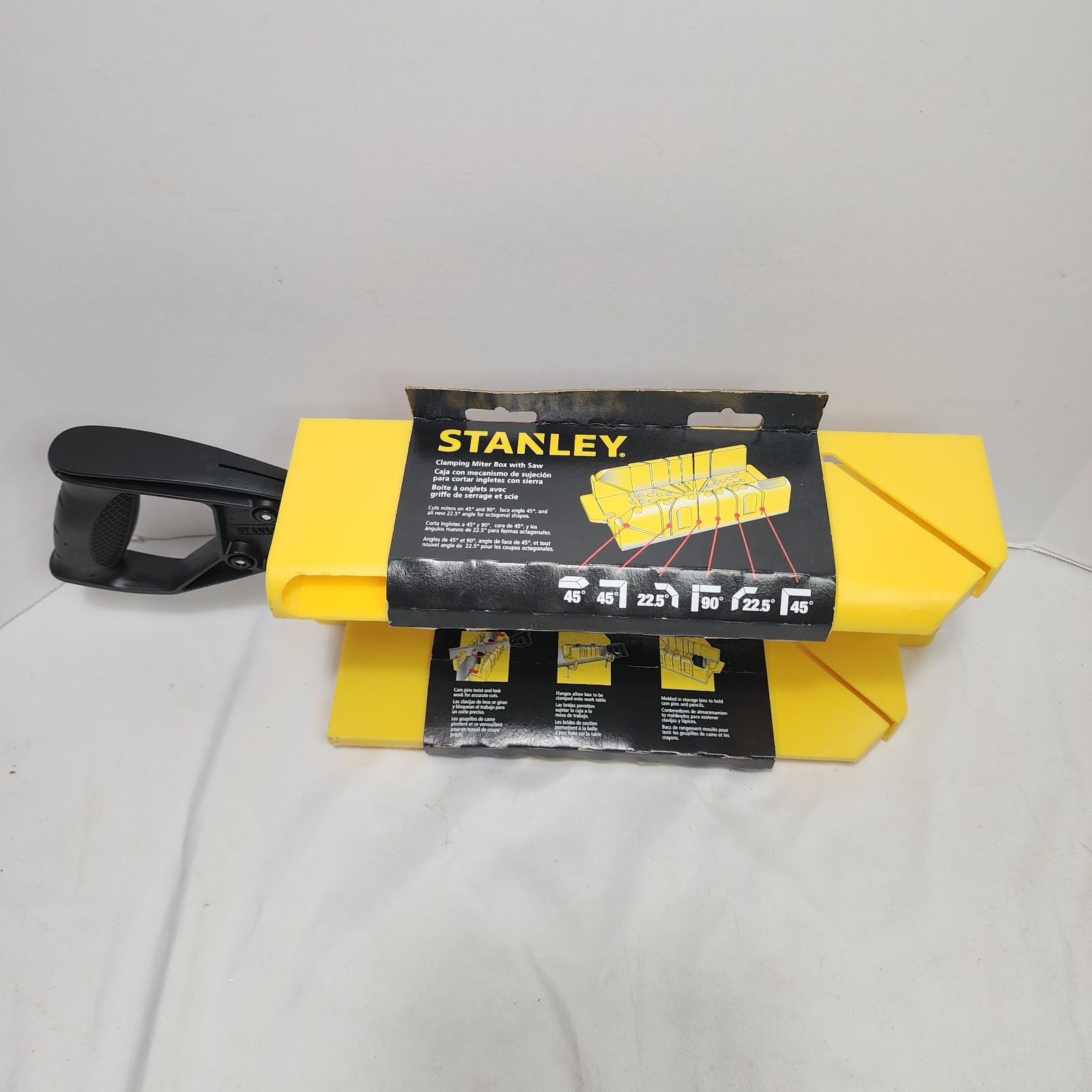 STANLEY 14.5 in. Deluxe Clamping Miter Box With 14 in. Hand Saw 20-600 – NEW