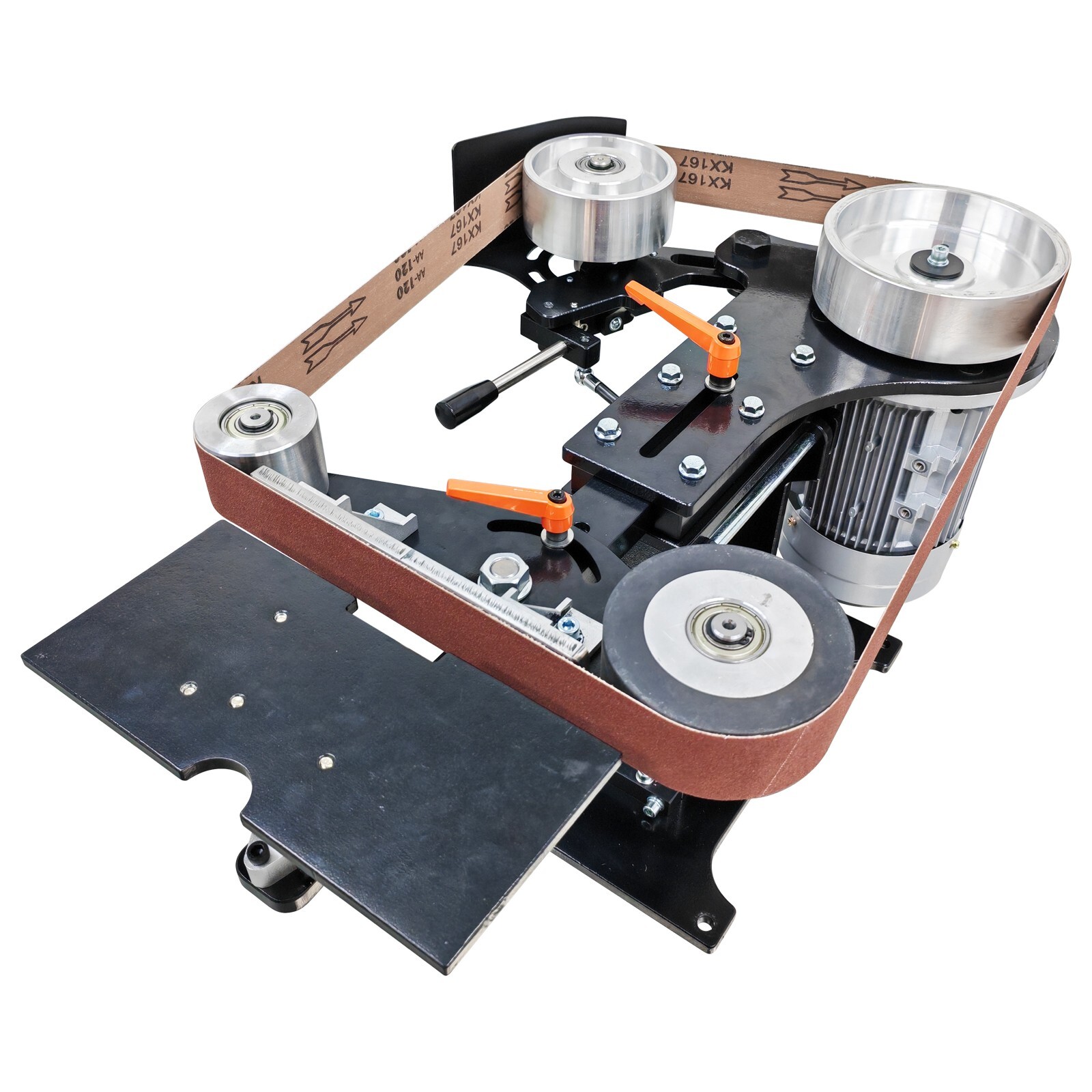 220V Belt Sander Grinder 71&Prime;x2&Prime; Arc/Flat/Concave Sander Can Be Flipped Multi-fun