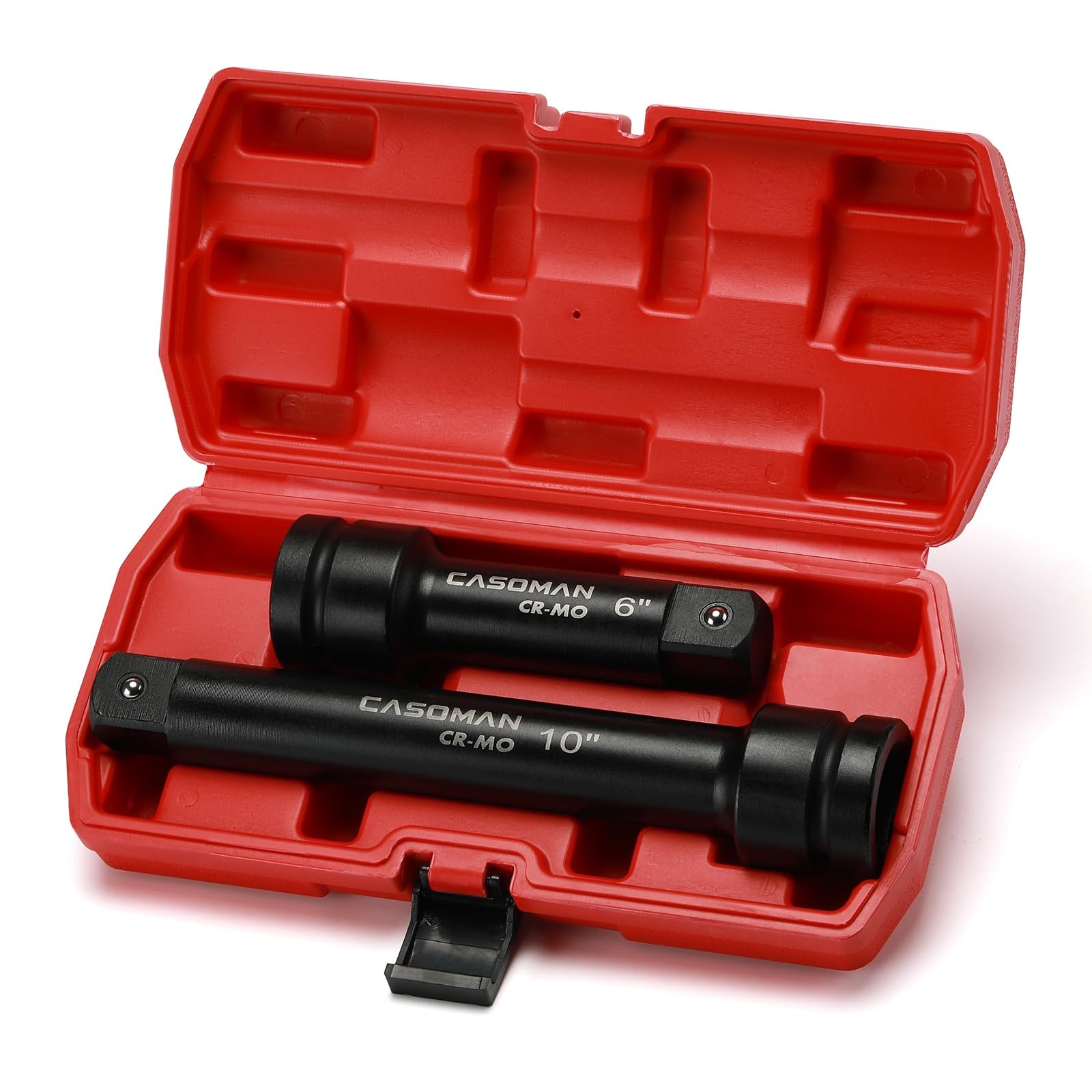 CASOMAN 1-Inch Drive Impact Extension Bars, Length: 1&Prime; (CR-MO), Black