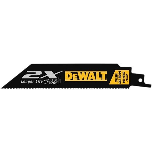 DEWALT (5-Pack) DWA4186 6-Inch 14/18TPI 2X Max Metal Reciprocating Saw Blade