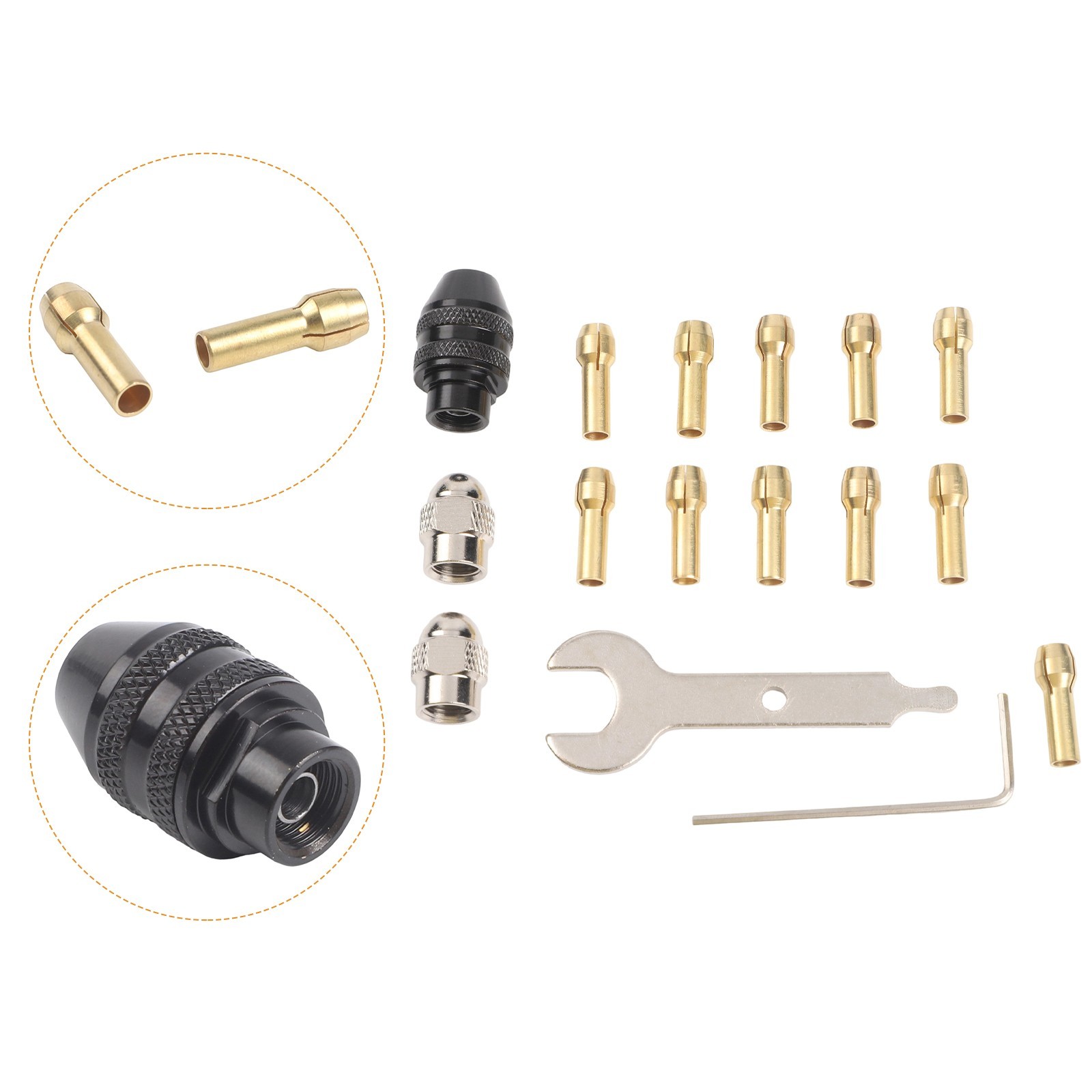16pcs Drill Chuck Collet Set 0532mm for Electric Drill and For Rotary Tool Use