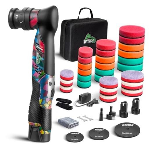 S5 Cordless Mini Car Polisher Buffer Sander – Dual Action Rotary – Multicolor