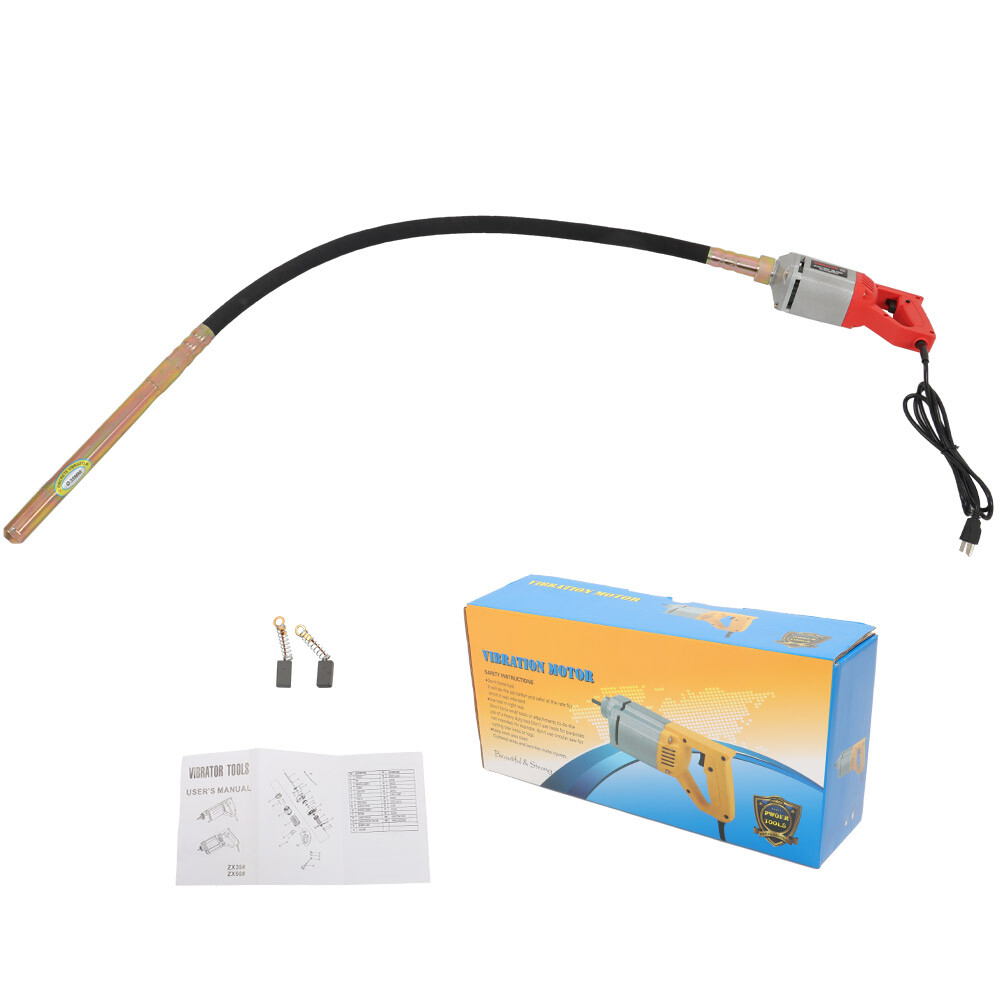 With 5 Feet Long Shaft 1300W 110V Concrete Vibrabrater Cement Concrete Tool