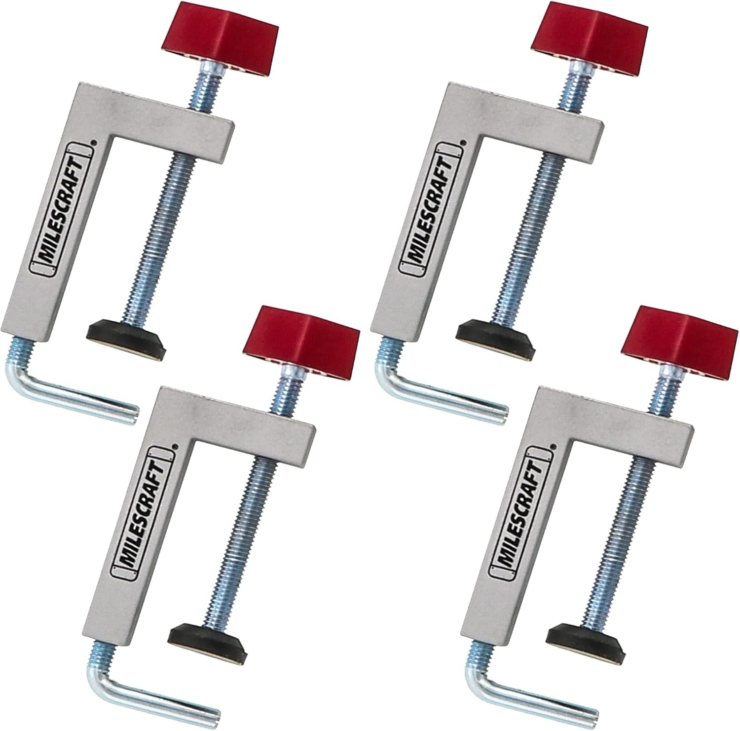 Milescraft 7209 Universal Fence Clamp 4-Pack – For Mitre Saws, Multicolor