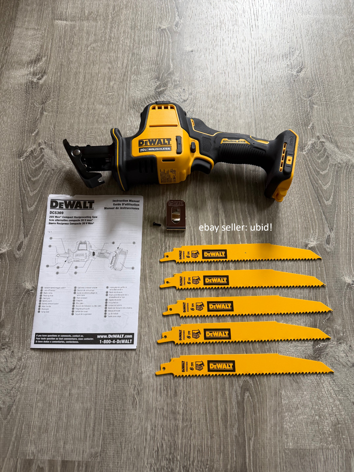 New DEWALT Atomic 20V Cordless Reciprocating Saw (Tool Only) – DCS369B – 5 Blade